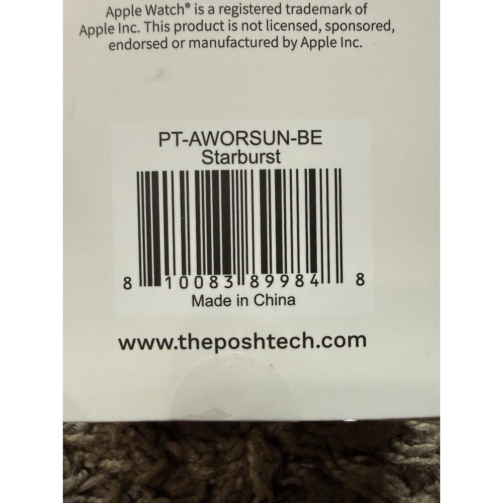 Posh Tech Orla Silicone Steel Band for Apple Watch - Beige - Picture 3 of 3